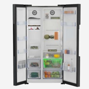 Beko American Style Fridge Freezer Black1
