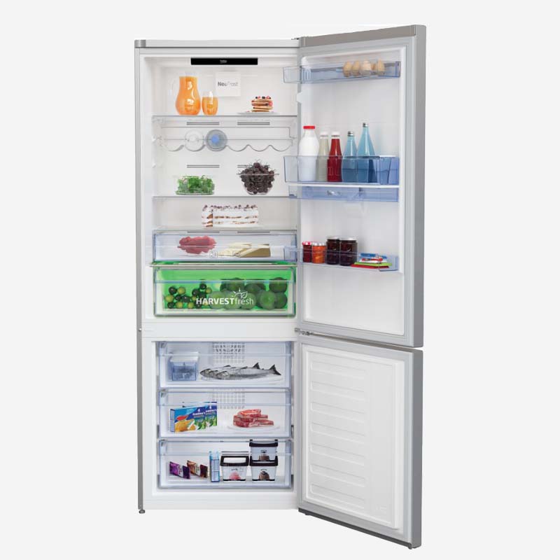 Beko Fridge Freezer Inox 192cm with Dispenser1