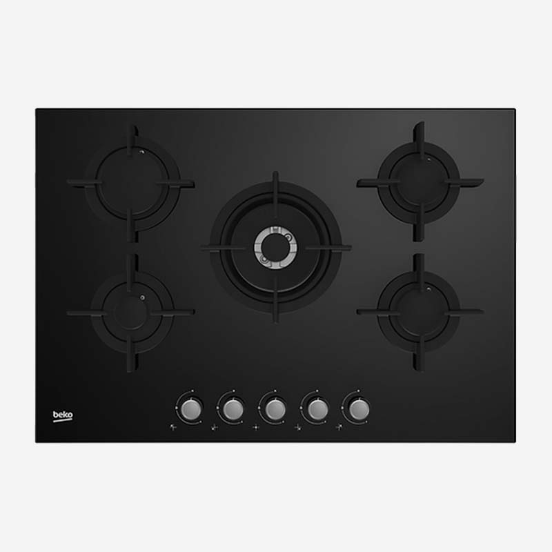 Beko Gas Hob Black 75cm