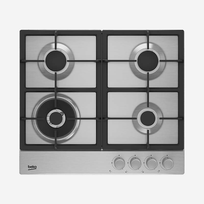 Beko Gas Hob Silver 60cm
