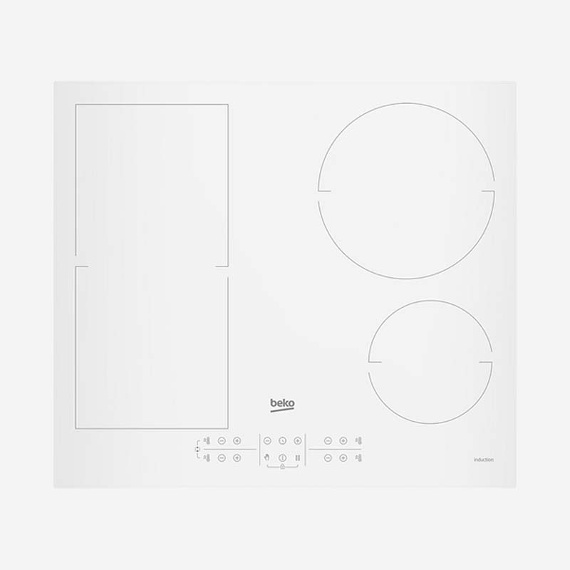 Beko Hob Induction 2 Zones White 51 cm