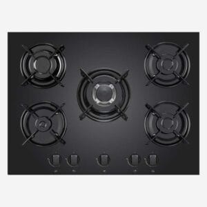AVG Gas Hob 70cm Black Glass
