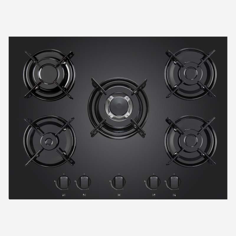 AVG Gas Hob 70cm Black Glass