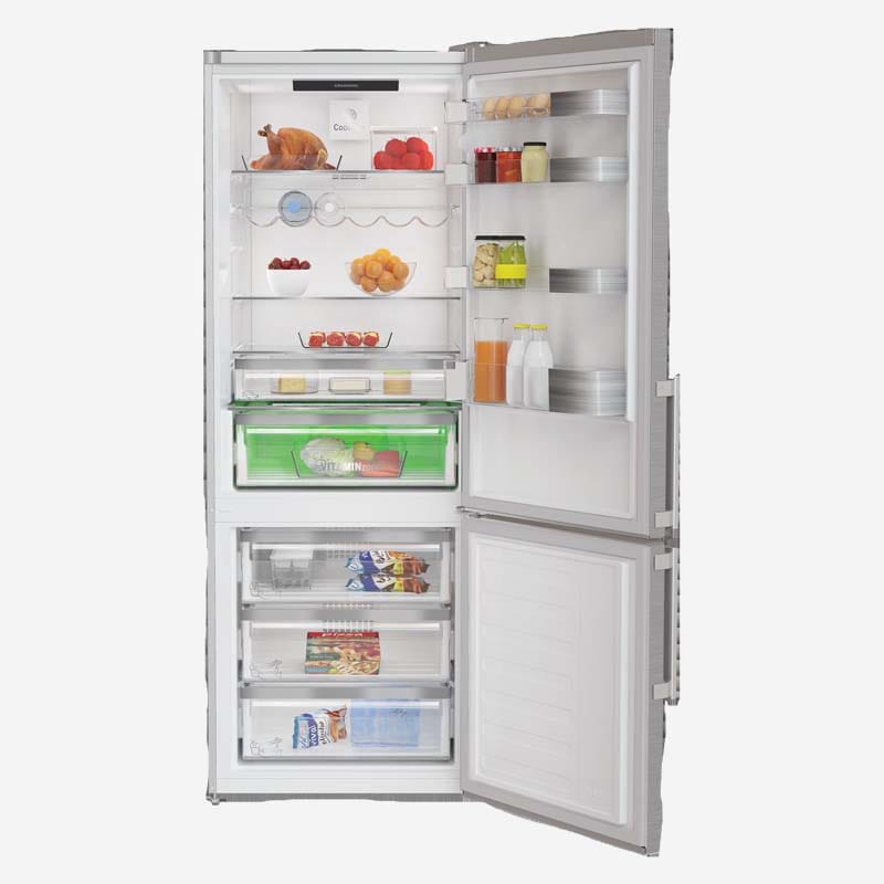 Grundig Fridge Freezer 192x70cm Stainless Steel