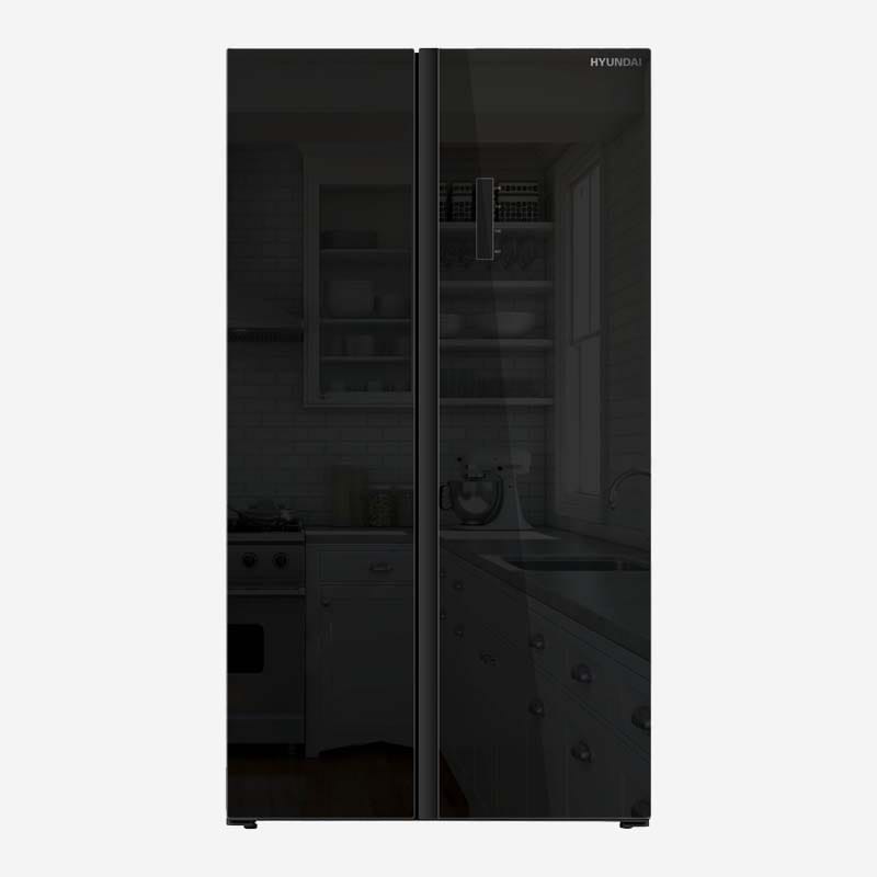 Hyundai American Style Fridge Freezer Blackk