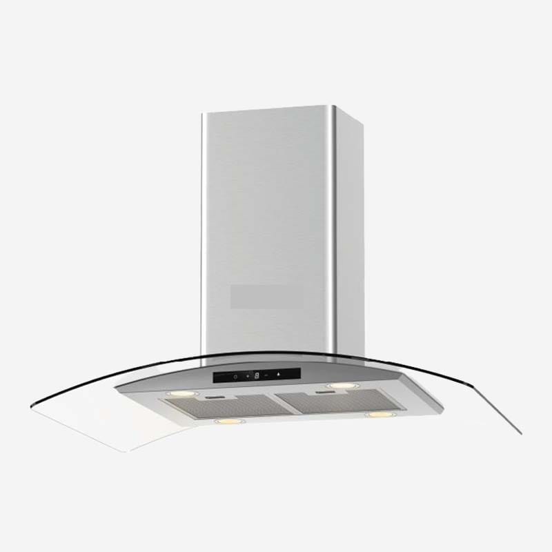 Island Hood with Glass 90cm