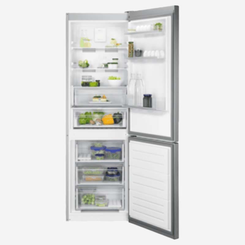 Zanussi Stainless Steel Fridge Freezer 185cm