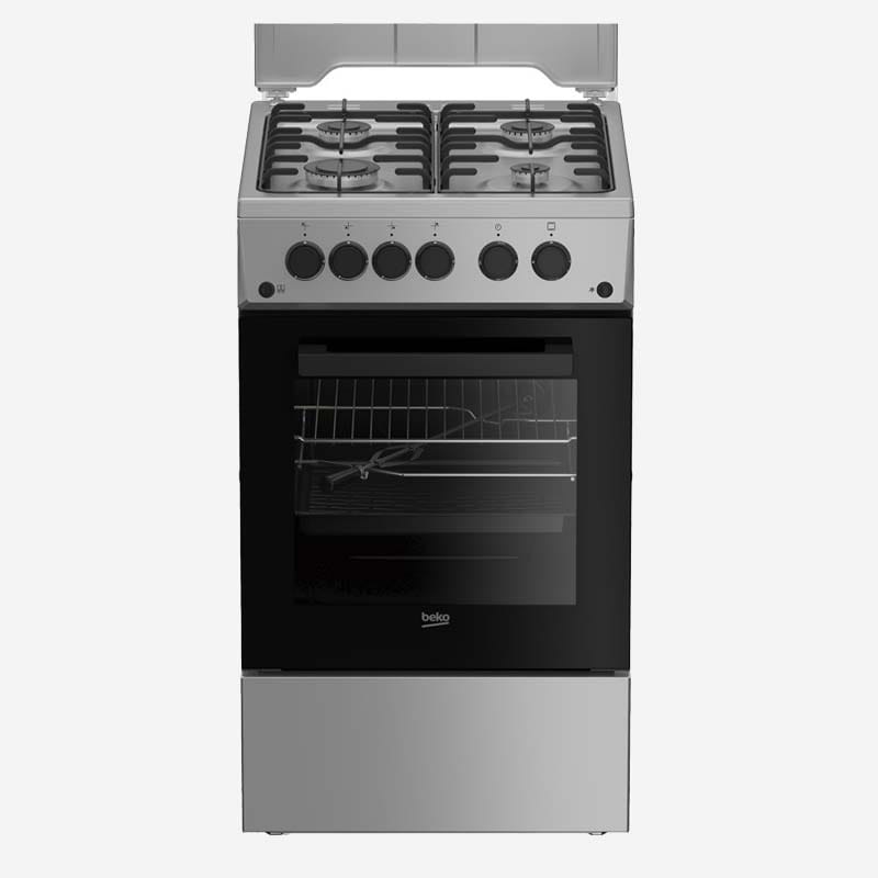 Beko Gas Cooker Black & Stainless Steel 50x60cm