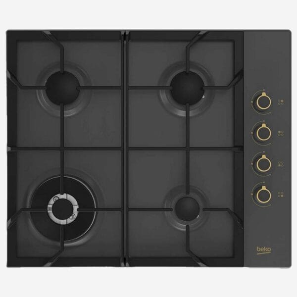 Beko Gas Hob 60 Black Side Knobs
