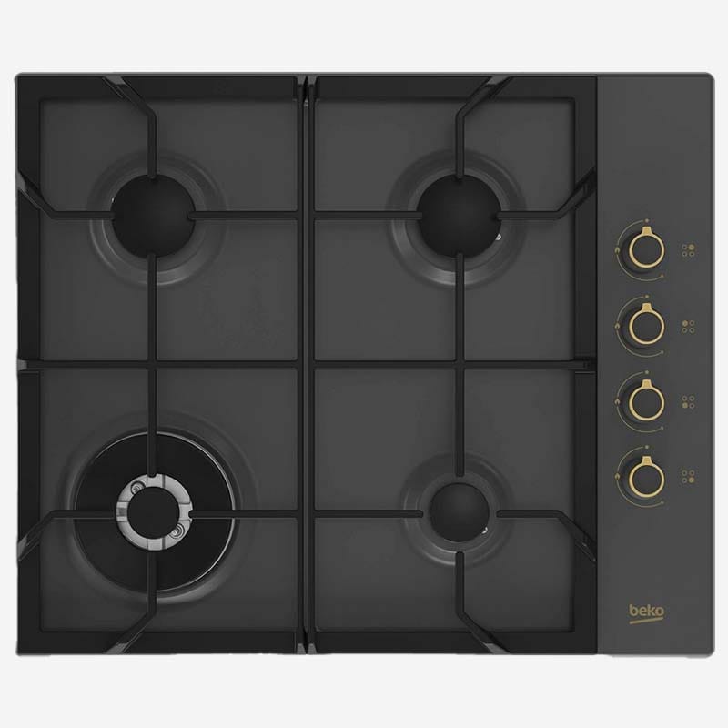 Beko Gas Hob 60 Black Side Knobs