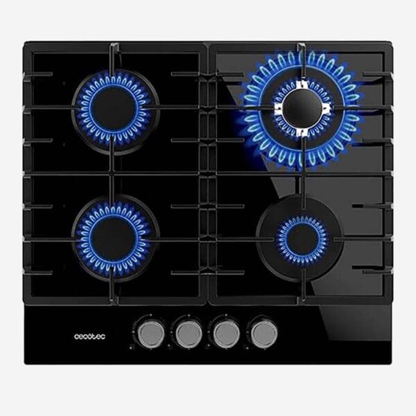 Cecotec Gas Hob 60cm Black Glass