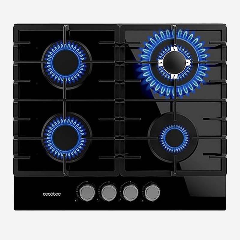 Cecotec Gas Hob 60cm Black Glass