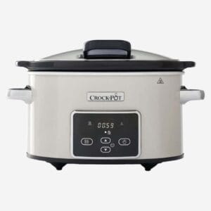 Crockpot Slow Cooker 3.5L Beige & Chrome