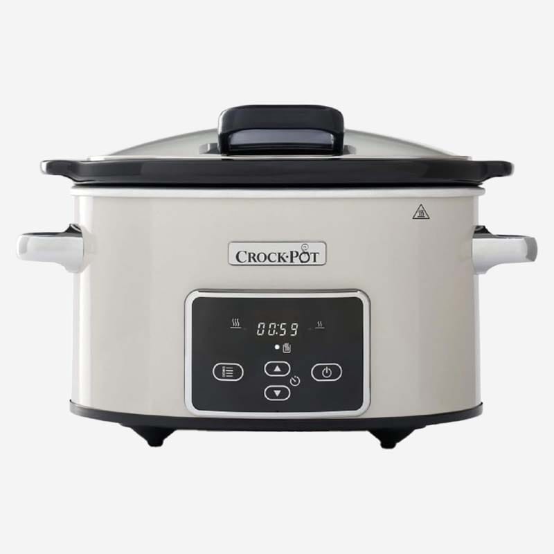 Crockpot Slow Cooker 3.5L Beige & Chrome