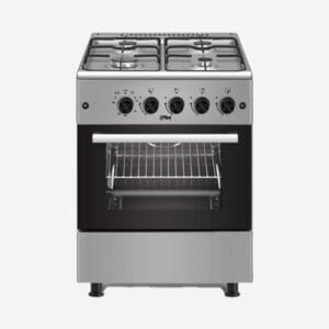 Xper Gas Cooker 60cm White Inox Fan Assisted