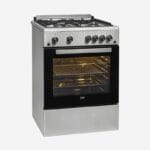 Beko Cooker Gas Stainless Steel 4 Burner 60cm
