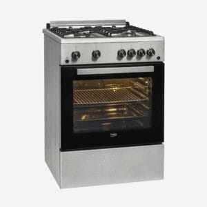 Beko Cooker Gas Stainless Steel 4 Burner 60cm