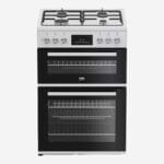 Beko Double Oven Dual Fuel Cooker White